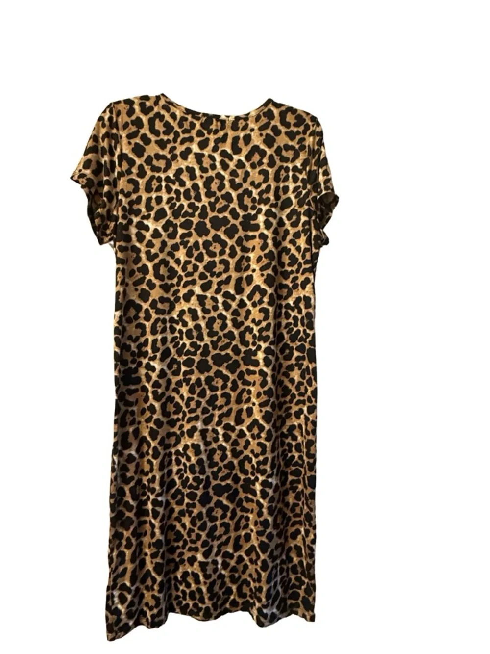 Absolutely ❤️ It !! Leopard Print Shift Stretchy Classic Comfort Dress 2XL NWT - Picture 8 of 10